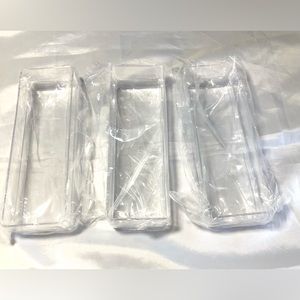 🆕 set of 3️⃣ clear, stackable organizers